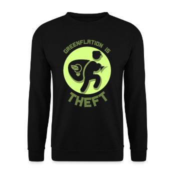 Greenflation is theft green energy inflation - Unisex Sweatshirt - black - Front - Alina (178cm) & Michal (187cm)