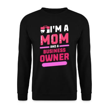 Je suis une mère et une propriétaire d’entreprise - Sweat-shirt Unisexe - noir - Devant - Alina (178cm) & Michal (187cm)