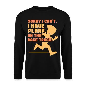 J’ai des plans sur la piste Team Hobby Sorry - Sweat-shirt Unisexe - noir - Devant - Alina (178cm) & Michal (187cm)