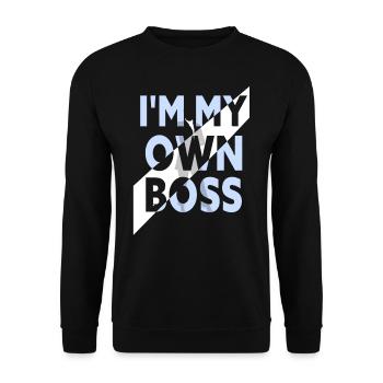 Je suis mon propre patron Entrepreneur PDG Fondateur - Sweat-shirt Unisexe - noir - Devant - Alina (178cm) & Michal (187cm)