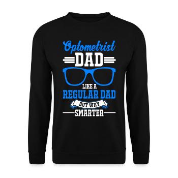 Optiker Papa Augenoptiker Vater - Unisex Pullover - Schwarz - Vorne - Alina (178cm) & Michal (187cm)
