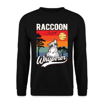 Waschbär Flüsterer Raccoon Whisperer - Sweat-shirt Unisexe - noir - Devant - Alina (178cm) & Michal (187cm)