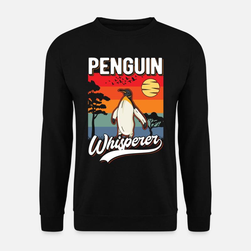 Pinguin Flüsterer Pingouin Chuchoteur - Sweat-shirt Unisexe - noir