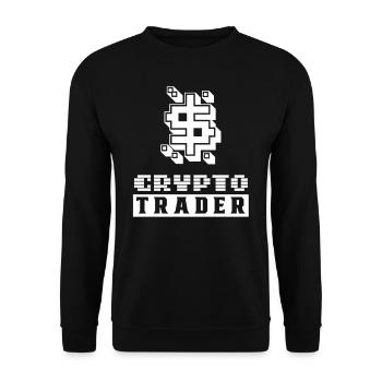 Crypto Traders Trading Trade Crypto Trader - Unisex Sweatshirt - black - Front - Alina (178cm) & Michal (187cm)