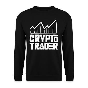 Crypto Traders Trade Crypto Trading Traders - Unisex Sweatshirt - black - Front - Alina (178cm) & Michal (187cm)