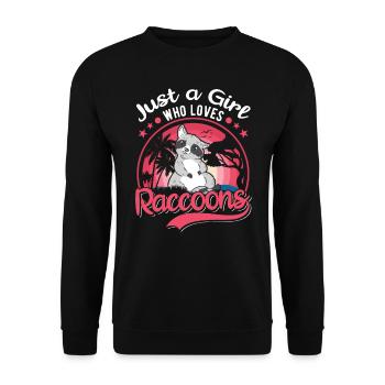 Waschbär Mädchen Raccoon Girl - Sweat-shirt Unisexe - noir - Devant - Alina (178cm) & Michal (187cm)