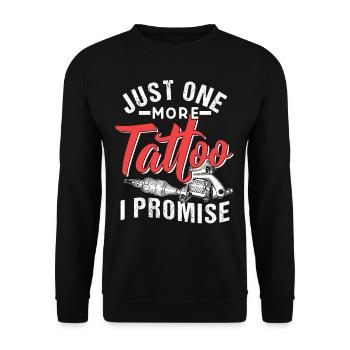 Seul un tatoueur promis artiste - Sweat-shirt Unisexe - noir - Devant - Alina (178cm) & Michal (187cm)
