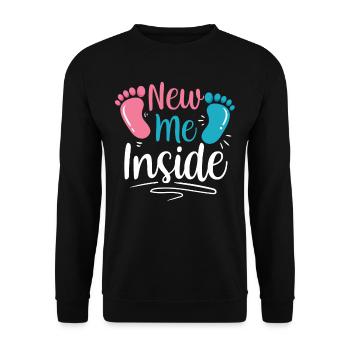Das Neue Ich Im Inneren Süß Baby Inside Schwanger - Unisex Pullover - Schwarz - Vorne - Alina (178cm) & Michal (187cm)