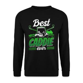 Best Golf Caddie Ever Golfer Golfer Golfing - Unisex Sweatshirt - black - Front - Alina (178cm) & Michal (187cm)