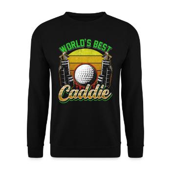 The best caddie in the world Golf golfing golfer golf - Unisex Sweatshirt - black - Front - Alina (178cm) & Michal (187cm)