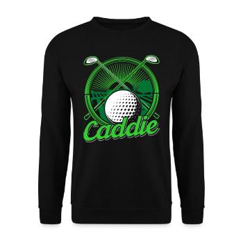 Caddie Golf Golf Golfer Profession - Unisex Sweatshirt - black - Front - Alina (178cm) & Michal (187cm)