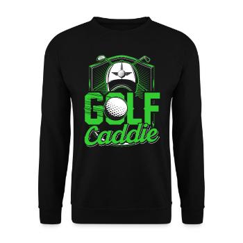 Golf Caddie Profession Golfing Golfer - Unisex Sweatshirt - black - Front - Alina (178cm) & Michal (187cm)