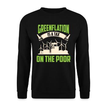 L’inflation verte est une taxe pour les pauvres Verts - Sweat-shirt Unisexe - noir - Devant - Alina (178cm) & Michal (187cm)