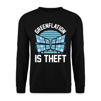 Greenflation is theft energy green inflation - Unisex Sweatshirt - black - Front - Alina (178cm) & Michal (187cm)