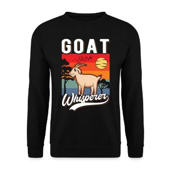 Goat Whisperer Goat Whisperer Goat Host Goat Goat - Unisex Sweatshirt - black - Front - Alina (178cm) & Michal (187cm)