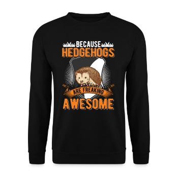 Parce que les hérissons sont effrayants Igel - Sweat-shirt Unisexe - noir - Devant - Alina (178cm) & Michal (187cm)