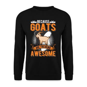Parce que les chèvres sont des chèvres géniales - Sweat-shirt Unisexe - noir - Devant - Alina (178cm) & Michal (187cm)