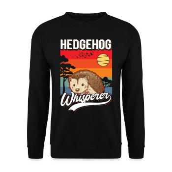 Igel Flüsterer Hérisson Chuchoteur - Sweat-shirt Unisexe - noir - Devant - Alina (178cm) & Michal (187cm)