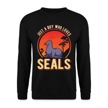 Robbe Junge - Unisex Pullover - Schwarz - Vorne - Alina (178cm) & Michal (187cm)