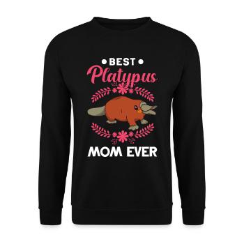 Best Platypus Mom Ever Schnabeltier Mama - Unisex Sweatshirt - black - Front - Alina (178cm) & Michal (187cm)