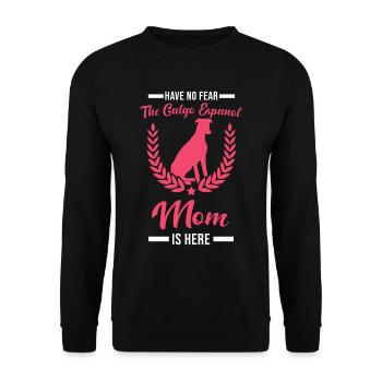 Galgo Espanol Mama Spanish Greyhound - Unisex Sweatshirt - black - Front - Alina (178cm) & Michal (187cm)