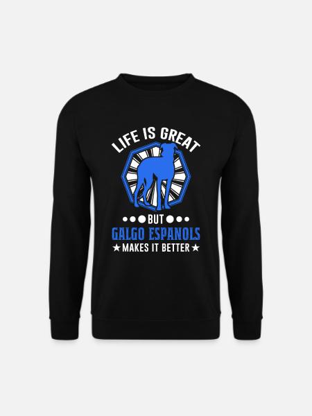 Galgo Espanol Geschenk Spanischer Windhund - Unisex Pullover - Schwarz