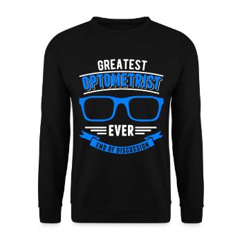 Optiker Geschenk Augenoptiker - Unisex Pullover - Schwarz - Vorne - Alina (178cm) & Michal (187cm)