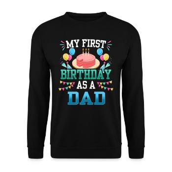 Mon premier anniversaire en tant que père papa papa - Sweat-shirt Unisexe - noir - Devant - Alina (178cm) & Michal (187cm)
