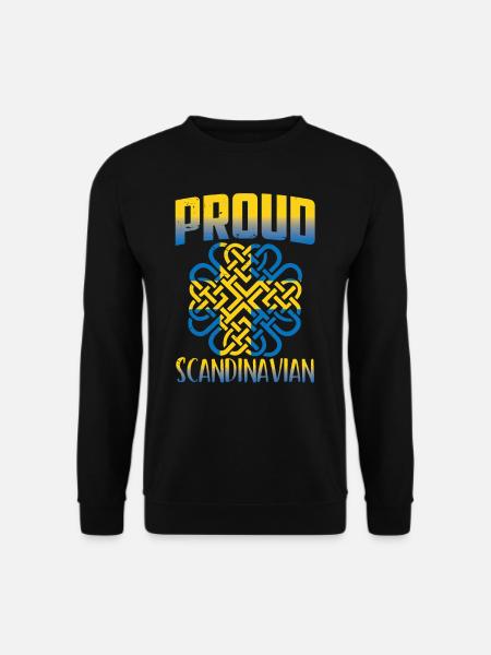 Stolzer Skandinavier Schwede Skandinavien Nordisch - Unisex Pullover - Schwarz