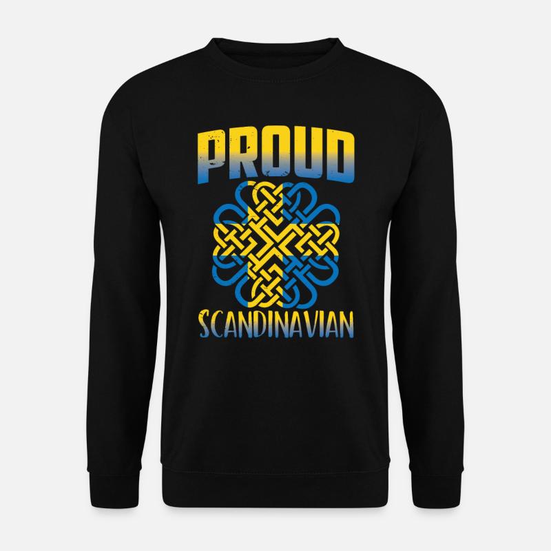 Stolzer Skandinavier Schwede Skandinavien Nordisch - Unisex Pullover - Schwarz