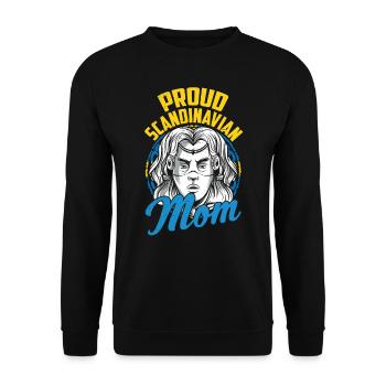 Stolze Skandinavische Mutter Schwedin Nordisch - Unisex Pullover - Schwarz - Vorne - Alina (178cm) & Michal (187cm)