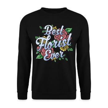 Bester Florist Aller Zeiten Blume Blumenladen - Unisex Pullover - Schwarz - Vorne - Alina (178cm) & Michal (187cm)