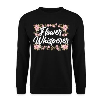 Blumenflüsterer Blumenladen Blume Florist Beruf - Unisex Pullover - Schwarz - Vorne - Alina (178cm) & Michal (187cm)