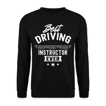 Bester Fahrlehrer Aller Zeiten Fahrschule Beruf - Unisex Pullover - Schwarz - Vorne - Alina (178cm) & Michal (187cm)