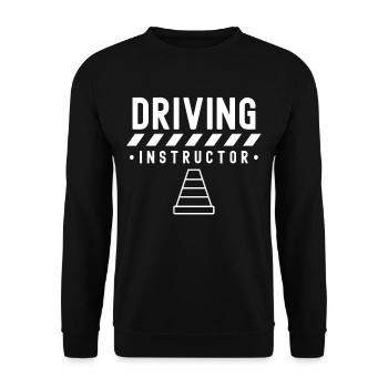 Driving instructor Driving lesson Driving school Driving student - Unisex Sweatshirt - black - Front - Alina (178cm) & Michal (187cm)