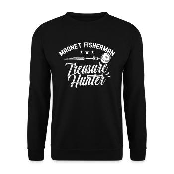 Magnet Fischer Treasure Hunter Magnetic Fishing - Unisex Sweatshirt - black - Front - Alina (178cm) & Michal (187cm)