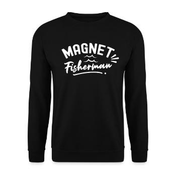 Aimant Fischer Pêcheur magnétique Pêche magnétique - Sweat-shirt Unisexe - noir - Devant - Alina (178cm) & Michal (187cm)