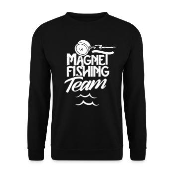 Équipe de pêche magnétique Aimant magnétique de pêcheur - Sweat-shirt Unisexe - noir - Devant - Alina (178cm) & Michal (187cm)