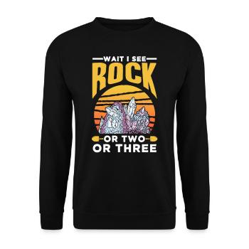 Wait I see a stone or two or three - Unisex Sweatshirt - black - Front - Alina (178cm) & Michal (187cm)