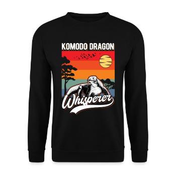 Komodowaran Flüsterer Komodo Dragon Whisperer - Unisex Pullover - Schwarz - Vorne - Alina (178cm) & Michal (187cm)