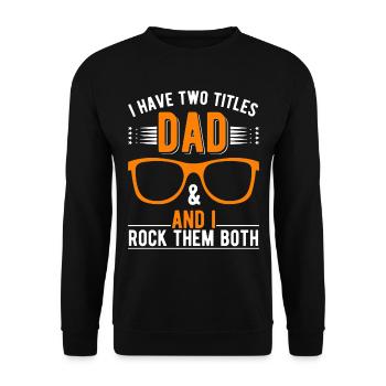 Optiker Vater Augenoptiker Papa - Unisex Pullover - Schwarz - Vorne - Alina (178cm) & Michal (187cm)
