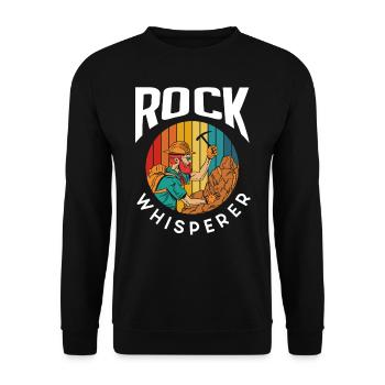 Rock Whisperer Geology Student Geology Geologist - Unisex Sweatshirt - black - Front - Alina (178cm) & Michal (187cm)