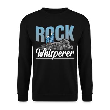 Rock Whisperer Geology Student Geology Geologist - Unisex Sweatshirt - black - Front - Alina (178cm) & Michal (187cm)