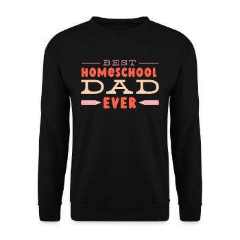Bester Homeschooling Papa Aller Zeiten Vater - Unisex Pullover - Schwarz - Vorne - Alina (178cm) & Michal (187cm)