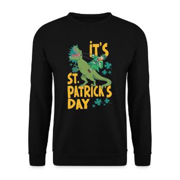 Aujourd’hui, c’est la Saint-Patrick irlandaise irlandaise - Sweat-shirt Unisexe - noir - Devant - Alina (178cm) & Michal (187cm)