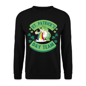 St Patrick's Day Team Irish Gaelic Ireland - Unisex Sweatshirt - black - Front - Alina (178cm) & Michal (187cm)
