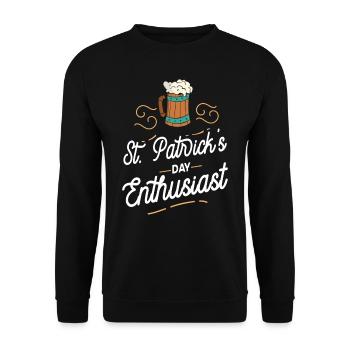 Amoureux de la Saint-Patrick Irlandais Irlande Irlandais - Sweat-shirt Unisexe - noir - Devant - Alina (178cm) & Michal (187cm)