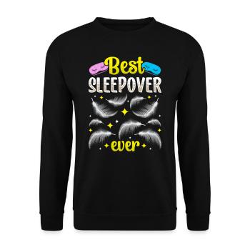 Beste Übernachtung Aller Zeiten Party Übernachten - Unisex Pullover - Schwarz - Vorne - Alina (178cm) & Michal (187cm)