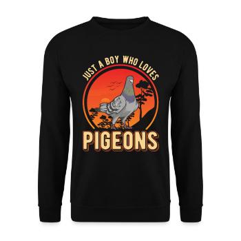 Pigeon Jeunes colombophiles - Sweat-shirt Unisexe - noir - Devant - Alina (178cm) & Michal (187cm)