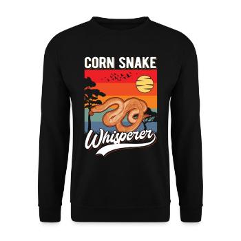 Kornnatter Flüsterer Corn Snake Whisperer - Unisex Sweatshirt - black - Front - Alina (178cm) & Michal (187cm)